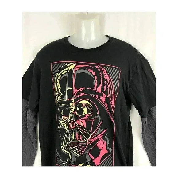 Star Wars Mad Engine Long Sleeve Mock Layer T-Shirt LARGE - Picture 8 of 9